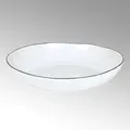 Produktbild: Lambert PIANA SCHÜSSEL WEIß RAND BASALT D 33 CM 21388 SP25-2 - Weiß/Grau