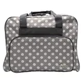 Produktbild: Phönix Taschen für Nähmaschinen 45x21x37cm und Overlockmaschinen 39x32x36cm (Polka Dots Grau, Nähmaschinentasche)