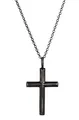 Produktbild: Kuzzoi Exklusive Herren Halskette oxidiert geschwärzt mit Kreuz Anhänger (30 mm) im Basic Style, Massive Kette für Mann und Freund mit religiösem Kreuz aus 925 Sterling Silber, Länge 60 cm (Black)