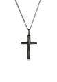 Produktbild: Kuzzoi Lange Kette Herren mit Kreuz Oxidiert Massiv 925 Silber, Kreuz