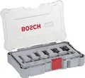 Produktbild: Bosch Professional 6tlg. Nutfräser Set (für Holz, für Oberfräsen mit 1/4 Zoll Schaft)