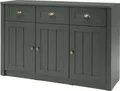 Produktbild: Landhaus Anrichte Sideboard 3-türig ATHEN-61 in edlem englisch-grün - B/H/T: 130/86/43 cm