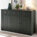 Produktbild: Lomadox Landhaus Anrichte Sideboard in englisch grün, 3 Türen und 3 Schubkästen, B/H/T ca.: 130/86/43 cm