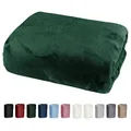 Produktbild: Bettlaken 150x200 Cashmere Touch Spannbettlaken Super Soft Winter Spannbetttuch Nicky Plüsch Teddy Typ585 Öko-Tex pflegeleicht tannengrün grün für 140x200 bis 160x200