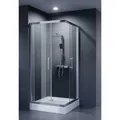 Produktbild: duschmeister  Duschkabine Eckeinstieg Duschwanne Komplettset Economy 90 NanoC