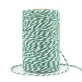 Produktbild: Grün Weiß Baumwollschnur 2mm Geschenkschnur zum Einpacken von Geschenken 100m...