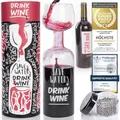 Produktbild: Dimono® XXL Weinglas das ultimative Weinflaschen Glas Rotweinglas Weißweinglas 750 ml mit Reinigungskugeln und Geschenkverpackung (Rotweinglas 750 ml mit Reinigungsperlen)