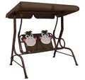Produktbild: vidaXL Hollywoodschaukel Kinder-Hollywoodschaukel Braun 115×75×110 cm Stoff, 1 tlg.