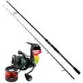 Produktbild: Zite Fishing Inzite Base Stick Ruten Set | Spinnrute Barsch Zander Hecht aus 24T Carbon SIC-Beringung 225-255cm 5–85g + Spinnrolle Base 2000 3000 4000 (Base Stick Pike + Base Reel 4000)
