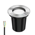 Produktbild: ledscom.de Boden-Einbauleuchte BOLI für außen Edelstahl rund IP67 108mm Ø inkl. 4,914W LED Lampe 450lm warmweiß