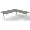Produktbild: Sitz-/Stehtisch Move 3 elektr. höhenverstellbar BxT 200x220cm + Anbautisch grafit