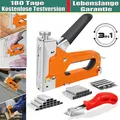 Produktbild: 3-in-1 Handtacker Set mit 3000 Klammern -TÜV GS geprüft- Profi Tacker für Holz