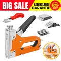 Produktbild: 3In1 Handtacker Set Mit 3000 Klammern - TÜV GS Geprüft - Profi Tacker Für Holz