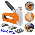 Produktbild: 3-in-1 Handtacker Set mit 3000 Klammern -TÜV GS geprüft- Profi Tacker für Holz