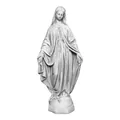 Produktbild: gartendekoparadies.de Statue Madonna Mutter Maria, Steinfigur, H. 63 cm, 16 kg, Grau, frostsicher aus Steinguss für Außenbereich