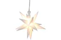 Produktbild: 3D Leuchtstern weiss 12 cm mit Timer Batterie Adventstern Stern Weihnachtsstern