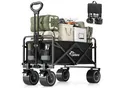 Produktbild: SAMAX Faltbarer Bollerwagen Offroad Camping Edition bis 200 kg - Schwarz / Grau