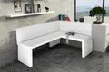 Produktbild: Eckbank Bank Küchenbank 168 x 128 cm  -ROBIN L -Kunstleder Weiss