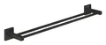 Produktbild: GROHE Start Cube, Doppel-Handtuchhalter (für 2 große Handtücher, 65cm breit, Bohrabstand 60cm, inkl. Dübel und Schrauben, verdeckte Befestigung), eckig, schwarz, 411042430