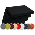 Produktbild: sunnypillow Stuhlkissen 4er Set Kissen 40 x 40 x 5 cm, Sitzkissen Sitzauflage für Stühle, Bänke schwarz 5 cm