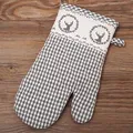 Produktbild: matches21 Topfhandschuh Ofenhandschuh Landhaus Premium RESI mit Hirsch Motiv & kariert Hitzeschutz Handschuh - in Grau