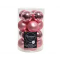 Produktbild: Christbaumkugeln lipstick pink -  Glanz & Matt - 16 Stück Glas 35 mm Durchmesser