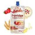 Produktbild: WUNDER Quetschie Erdbeere Banane 12 x 120g Porridge mit Haferflocken Ballaststoffquelle Vitamine, ohne Zuckerzusatz