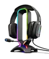 Produktbild: K-Stand RADON Gaming Kopfhörer Stander - RGB-Hintergrundbeleuchtung USB-Hub 2...