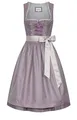 Produktbild: Nübler Dirndl midi Damen - 2 teilig inkl. Kleid und Dirndl Schürze, Rocklänge 60cm - Moderne bayrische Tracht, Gavrila in Aubergine, Größe:46