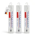 Produktbild: Lantelme 3 Stück Kühlschrankthermometer mit Haken zum Aufhängen Temperaturbereich + - 40°C | Analoges Thermometer Set für Gefrierschrank Kühlfach Kühltheke und Kühlschrank zur Temperaturkontrolle