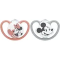 Produktbild: NUK Schnuller Silikon Gr.3 Disney Mickey Space 2Stk grau/rot