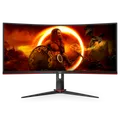 Produktbild: AOC Gaming CU34G2XP - 34 Zoll WQHD Curved Monitor, 180 Hz FreeSync Prem., HDR400 3440x1440, 1ms GtG, HDMI, DisplayPort, USB Hub schwarz-rot