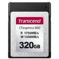 Produktbild: TRANSCEND 320GB CFExpress Card 2.0 SLC Eingabe / Ausgabe Speicher Flash-Speicher
