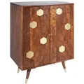 Produktbild: riess-ambiente Barschrank, Braun, Gold, Holz, Holz, 75x96x46 cm, Esszimmer, Barmöbel, Barschränke & Theken