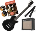 Produktbild: Rocktile E-Gitarre L-50B Kinder elektrische Gitarre, Single Cut, Spar-Set, inkl. Gitarrenverstärker, Gurt und Schule, Mensur: 3/4 (57,5 cm) - Sattelbreite: 42 mm