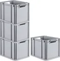Produktbild: SuperSparSet 4x Eurobox NextGen Economy | Griffe offen |HxBxT 32x30x40cm | 30 Liter | Eurobehälter, Transportbox, Transportbehälter, Stapelbehälter