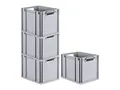 Produktbild: PROREGAL SuperSparSet 4x Eurobox NextGen Economy | Griffe offen |HxBxT 32x30x40cm | 30 Liter | Eurobehälter, Transportbox, Transportbehälter, Stapelbehälter
