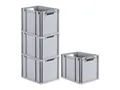 Produktbild: PROREGAL® Stapelbox SparSet Eurobox NextGen Economy/geschlossen, Grau, 3-16 Stück (4 St)