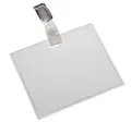 Produktbild: EUROPEL 121286 - Namensschilder mit Hosenträger clip, 90x60 mm, 24 Stück farblos