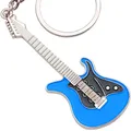 Produktbild: keepdrum E-Gitarre Schlüsselanhänger Keyring aus Metall Blau