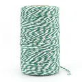 Produktbild: Grün und Weiß Baumwolle Schnur 100m Bäcker Bindfäden Bastelschnur zum DIY Bas...