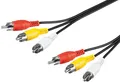 Produktbild: Audio Video Cinchkabel 3 m 3x Cinch Stecker gelb rot weiß stereo Bild Ton 3,0m