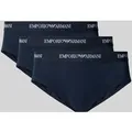 Produktbild: Emporio Armani Slip mit elastischem Logo-Bund im 3er-Pack in Dunkelblau, Größe L