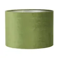 Produktbild: Lampenschirm Zylinder Leinen Velours Grün für Standleuchte Hängeleuchte Tisch...