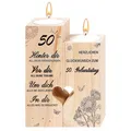 Produktbild: 50.Geburtstag Frau, Kerzenständer Geschenk zum 50 Geburtstag Frau Mann 50 Deko Geburtstagsgeschenk für Mama,Vater,Schwester, Freundin
