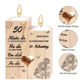 Produktbild: Kerzenständer 50. Geburtstag Frau, Deko Geschenk für Mama, Schwester, Freundin