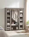 Produktbild: SONGMICS Kleiderschrank, Stoffschrank, mit Überzug aus Vliesstoff, Faltschrank mit Kleiderstange, 45 x 150 x 175 cm, 12 Ablagen, Metallrahmen, Schrank