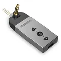 Produktbild: MaedHawk Aux Bluetooth Adapter Auto, Bluetooth 5.2 Empfänger Klinke Drehbarer 3.5 mm Anschluss für Auto Heim Stereo Musikstreaming (Lautstärke einstellbar, Freisprechen, A2DP)