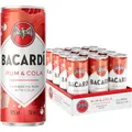 Produktbild: BACARDÍ & Cola, 10% Vol., 12 x 25 cl/250 ml, Ready-To-Drink Cocktail in der Dose, trinkfertiger Mix mit BACARDÍ Carta Blanca Rum und Cola