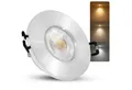 Produktbild: linovum LED Deckenspot ISASO Einbaustrahler außen Flach gebürstet IP65 4W warm neutral kalt, Neutralweiß, Warmweiß, Tageslichtweiß